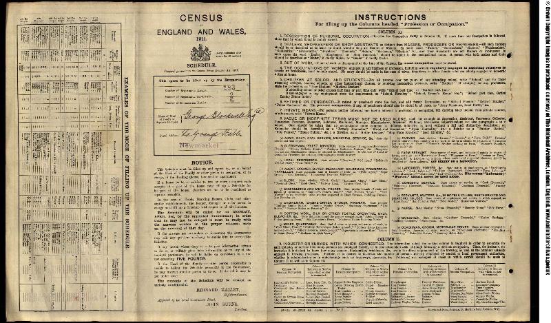 Rippington (Frederick) 1911 Census Address